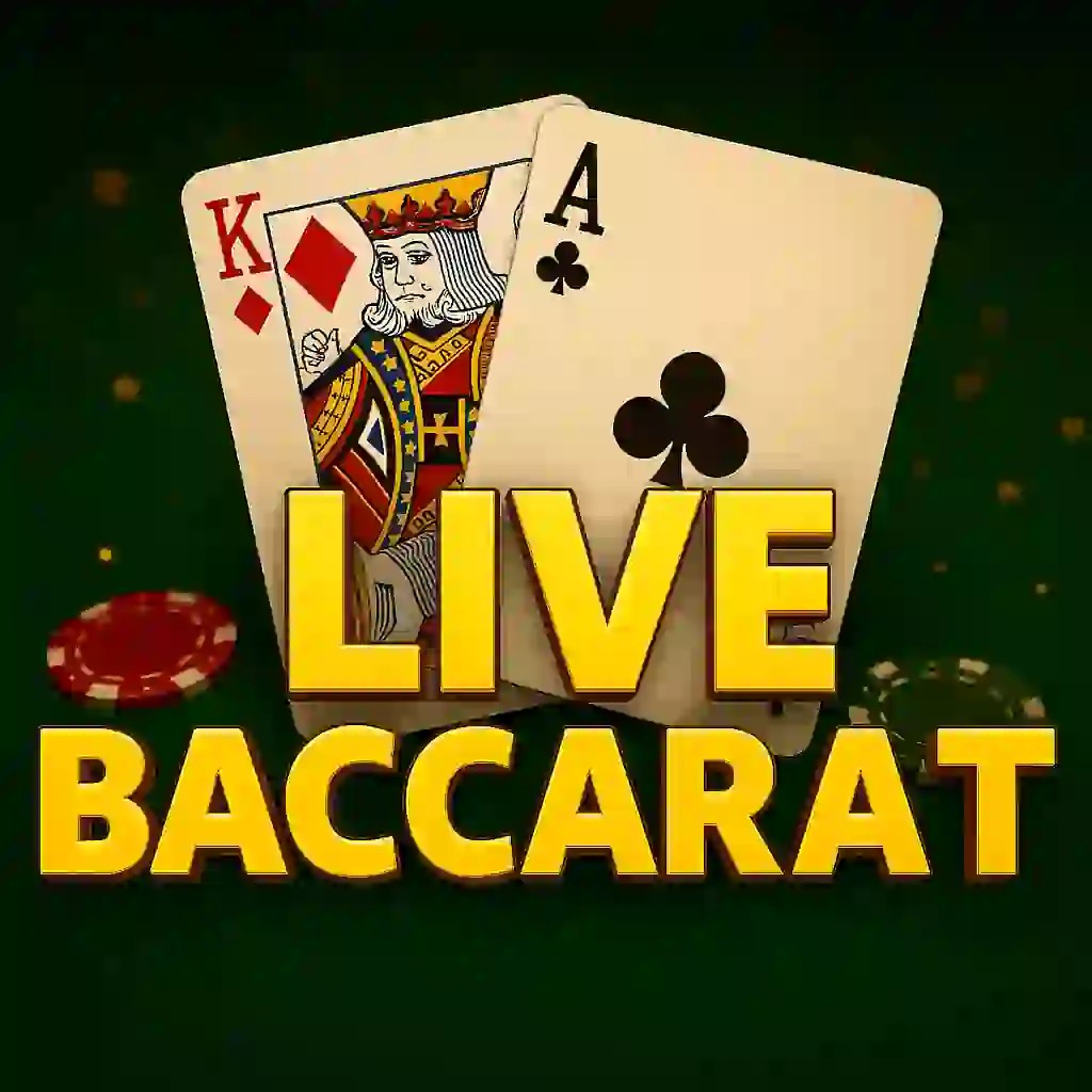 Live Baccarat logo by Evolution at Pelikaani Casino