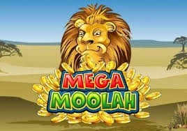 Mega Moolah slot logo by Games Global Pelikaani Casino